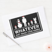 Was auch immer, bitte waschen Sie Ihr Händchen Rechteckiger Aufkleber (Umschlag)