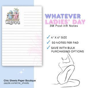 WAS AUCH IMMER Damen-Tag Lined 3M Post-it® Notizen