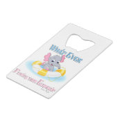 Was auch immer deinen Elefanten schweben lässt 3 Kreditkarten Flaschenöffner (Rückseite Schrägansicht)