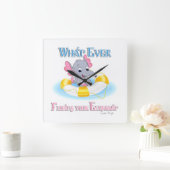 Was auch immer deinen Elefanten schweben lässt 3 Quadratische Wanduhr (Zuhause)