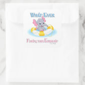 Was auch immer deinen Elefanten schweben lässt 3 Quadratischer Aufkleber (Tasche)