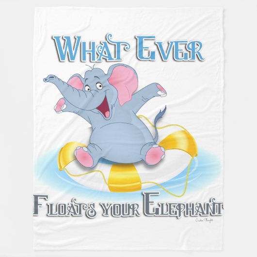 Was auch immer deinen Elefanten schweben lässt Fleecedecke (Vorderseite)