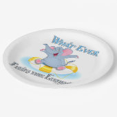 Was auch immer deinen Elefanten schweben lässt Pappteller (Schrägansicht)