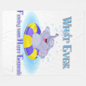 Was auch immer deinen glücklichen Elefanten schweb Fleecedecke (Vorderseite (Horizontal))