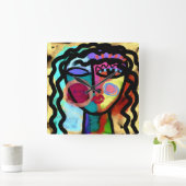 Was auch immer die Abstrakte Kunst ist Quadratische Wanduhr (Zuhause)