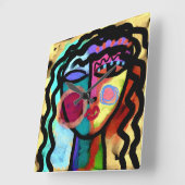 Was auch immer die Abstrakte Kunst ist Quadratische Wanduhr (Winkel)