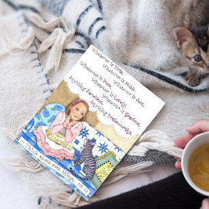 Was auch immer die inspirierende Postkarte ist