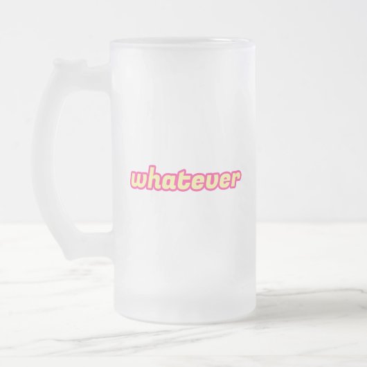 Was auch immer die Kunst ist Mattglas Bierglas (Links)