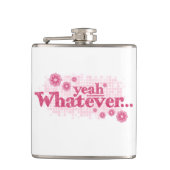 Was auch immer die Rosa-Damen-Slogan angesagte Fla Flachmann (Vorderseite)