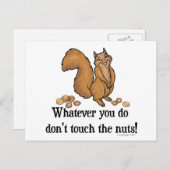 Was auch immer du tust, Touch nicht die Nüsse! Postkarte (Vorne/Hinten)