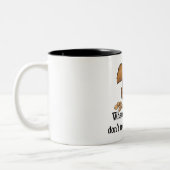 Was auch immer du tust, Touch nicht die Nüsse! Zweifarbige Tasse (Links)