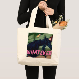 Was auch immer Einkaufstasche, Vintage Kunst, Sass Jumbo Stoffbeutel