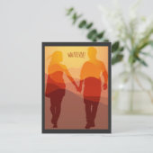 Was auch immer für immer romantisches Paar Hände h Postkarte (Stehend Vorderseite)