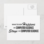 Was auch immer geschieht - Informatik Postkarte (Vorne/Hinten)