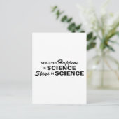 Was auch immer geschieht - Wissenschaft Postkarte (Stehend Vorderseite)