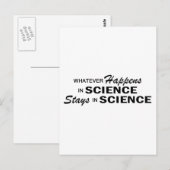 Was auch immer geschieht - Wissenschaft Postkarte (Vorne/Hinten)
