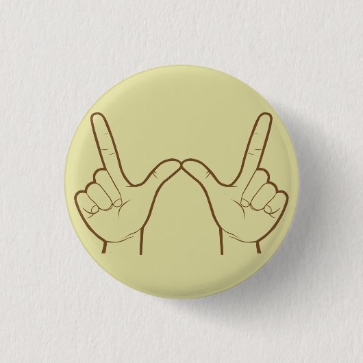 Was auch immer Handzeichen Retro Flair Button (Vorderseite)