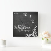 Was auch immer, ich abstoppen irgendwie spät sind quadratische wanduhr (Zuhause)