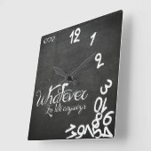 Was auch immer, ich abstoppen irgendwie spät sind quadratische wanduhr (Winkel)