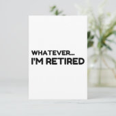 Was auch immer... Ich bin müde Dankeskarte (Stehend Vorderseite)