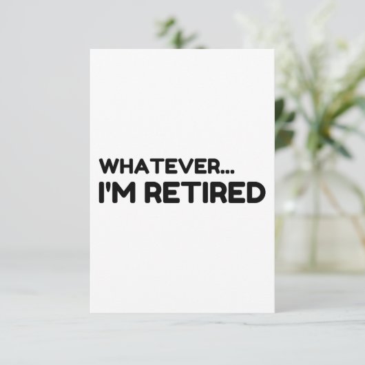 Was auch immer... Ich bin müde Dankeskarte (Stehend Vorderseite)