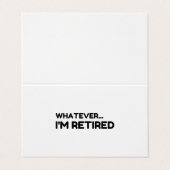 Was auch immer... Ich bin müde Visitenkarten (Außenseite Aufgefaltet)