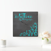 Was auch immer, ich bin spät auf jeden Fall - Minz Quadratische Wanduhr (Zuhause)