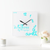 Was auch immer, ich irgendwie spät sind - weißes quadratische wanduhr (Zuhause)