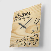 Was auch immer, ich komme sowieso zu spät. Imitate Quadratische Wanduhr (Winkel)