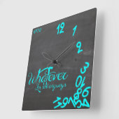 Was auch immer, ich späte irgendwie Minze und Quadratische Wanduhr (Winkel)