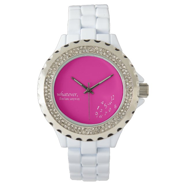 Was auch immer ich zu spät bin armbanduhr (Vorderseite)