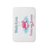 Was auch immer Ihr Alberner Flamingo schweben läss Badematte (Vorderseite Vertikal)