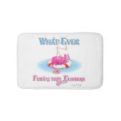 Was auch immer Ihr Alberner Flamingo schweben läss Badematte (Vorderseite)