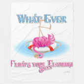 Was auch immer Ihr Alberner Flamingo schweben läss Fleecedecke (Vorderseite)