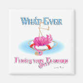 Was auch immer Ihr Alberner Flamingo schweben läss Magnet (Vorne)