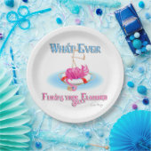 Was auch immer Ihr Alberner Flamingo schweben läss Pappteller (Party)