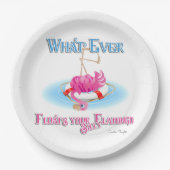 Was auch immer Ihr Alberner Flamingo schweben läss Pappteller (Vorderseite)