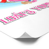 Was auch immer Ihr Alberner Flamingo schweben läss Poster (Ecke)