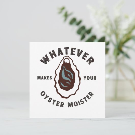 Was auch immer Ihr Austern Moister Funny SeaFood m Einladung (Stehend Vorderseite)