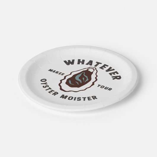 Was auch immer Ihr Austern Moister Funny SeaFood m Pappteller (Schrägansicht)