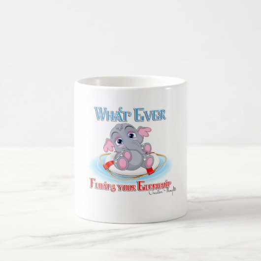 Was auch immer Ihr Baby Elephant schwimmt Kaffeetasse (Mittel)