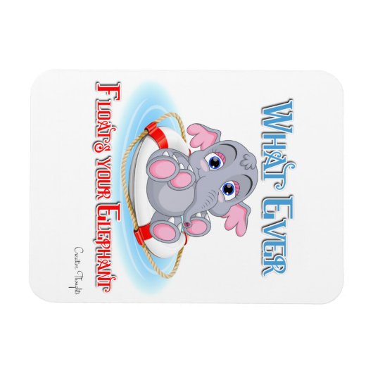 Was auch immer Ihr Baby Elephant schwimmt Magnet (Horizontal)