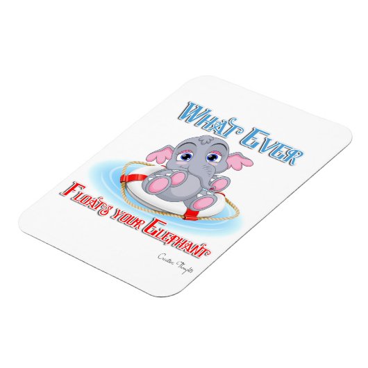 Was auch immer Ihr Baby Elephant schwimmt Magnet (Linke Seite)