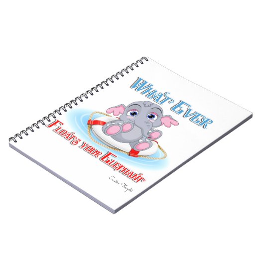 Was auch immer Ihr Baby Elephant schwimmt Notizblock (Linke Seite)