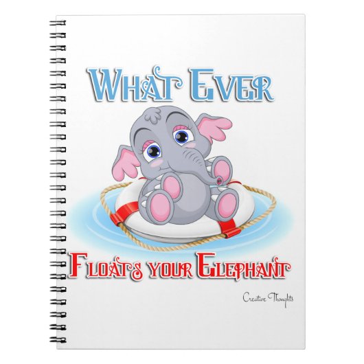 Was auch immer Ihr Baby Elephant schwimmt Notizblock (Vorderseite)