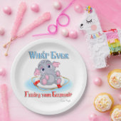 Was auch immer Ihr Baby Elephant schwimmt Pappteller (Party)