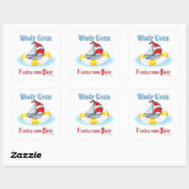 Was auch immer Ihr Boot schwimmt Quadratischer Aufkleber (Blatt)