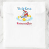 Was auch immer Ihr Boot schwimmt Quadratischer Aufkleber (Tasche)