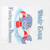 Was auch immer Ihr Dolphin schwimmt Fleecedecke (Vorderseite (Horizontal))