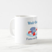 Was auch immer Ihr Dolphin schwimmt Kaffeetasse (Vorderseite Links)